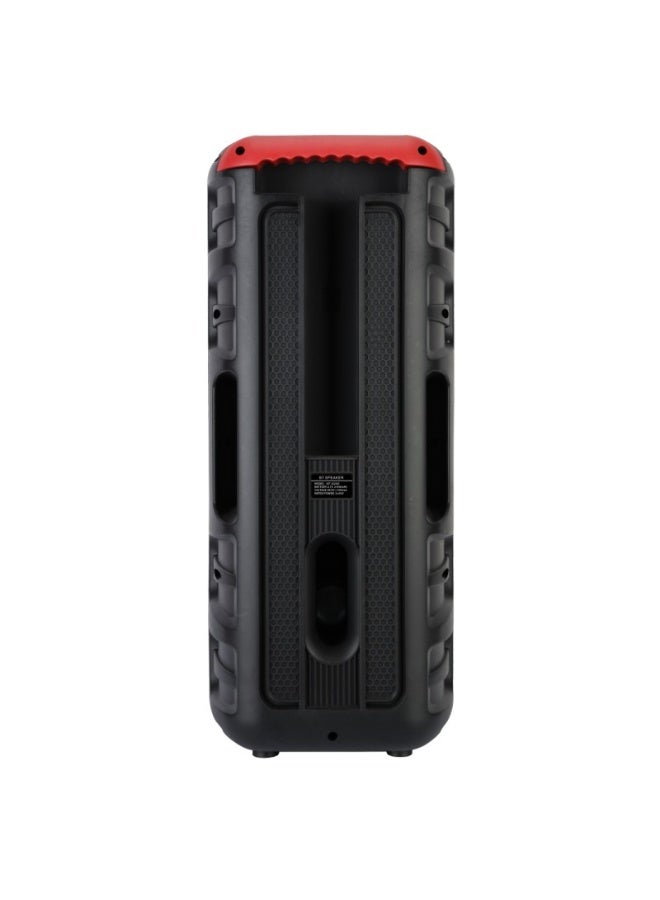 Gamma GT-888 Dual 8" Portable Bluetooth Speaker – 2400mAh Battery, Type-C Charging, Black - Image 2